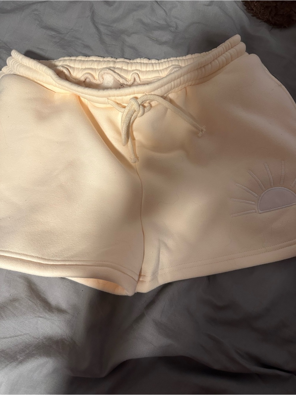 Women’s butter yellow altar’d state Drawstring Lounge Shorts new without tags
